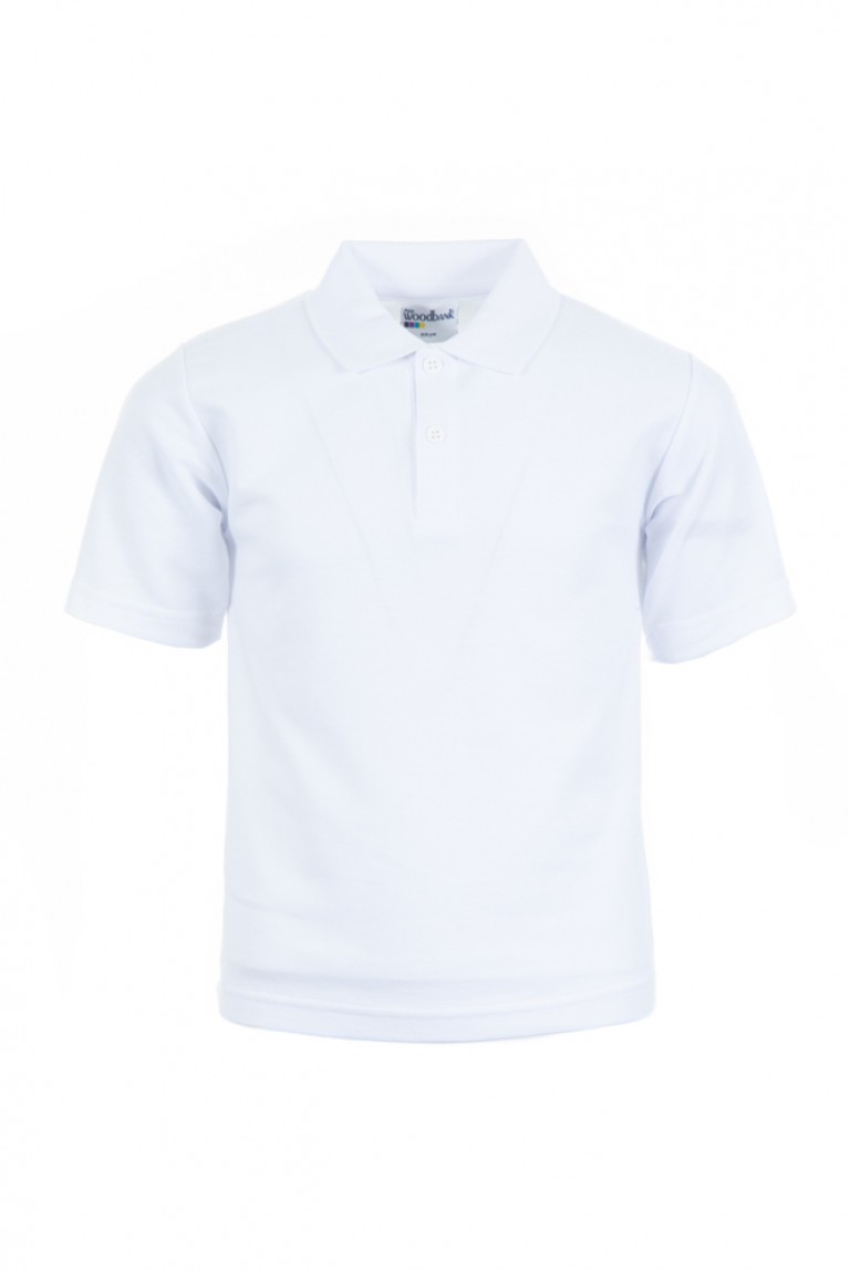 Plain white store polo shirt